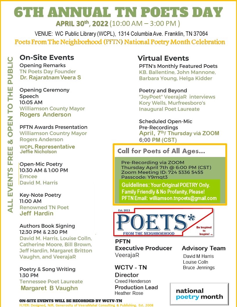 6th Annual Tennessee Poets Day