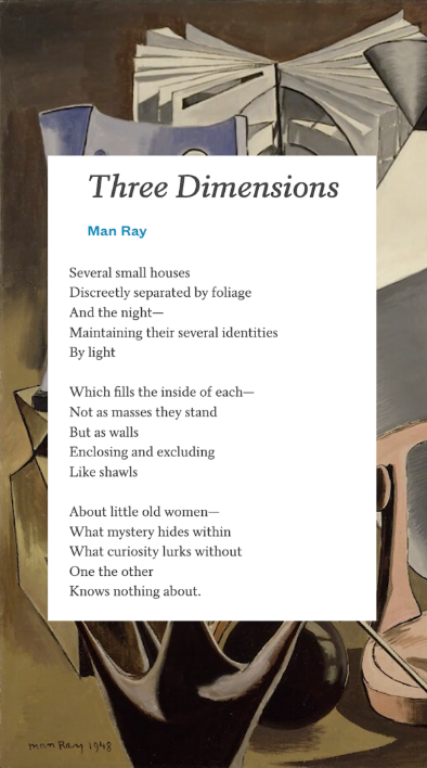 “Three Dimensions” by Man Ray