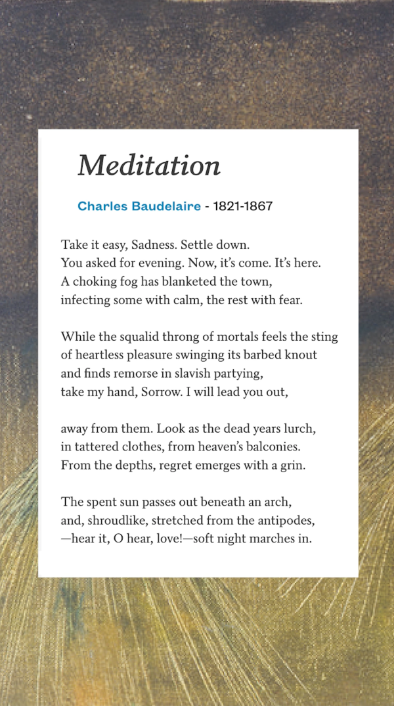 “Meditation” by Charles Baudelaire