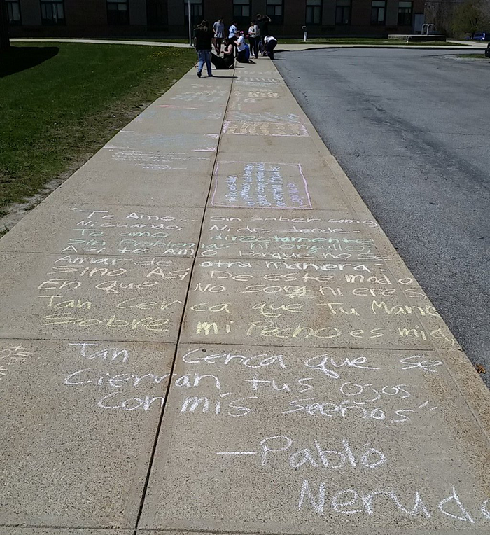 Sidewalk Chalk Poetry