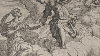 Plate 145: Hersilia Taken to the Heavens (Hersilia Romuli coniunx in Oram deam a Iunone constituitur), from Ovid's 'Metamorphoses'